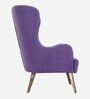 Cecelia Fabric Wing Chair In Purple Colour