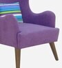 Cecelia Fabric Wing Chair In Purple Colour