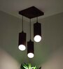 Cedar Brown Solid Wood Cluster Hanging Light