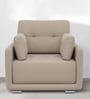 Muebles Casa Cedar Fabric 1 Seater Sofa in Beige Colour