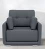 Muebles Casa Cedar Leatherette 1 Seater Sofa in Grey Colour