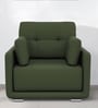 By Muebles Casa Cedar Leatherette 1 Seater Sofa in Olive Colour