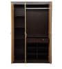 Cedar 3 Door Wardrobe in Teak & Walnut Colour