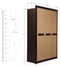 Cedar 3 Door Wardrobe in Teak & Walnut Colour