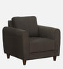 Cedri Fabric 1 Seater Sofa In Chestnut Brown Colour