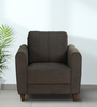 Cedri Fabric 1 Seater Sofa In Chestnut Brown Colour