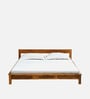 Cedro Sheesham Wood Queen Size Bed In Scratch Resistant Rustic Teak Finish