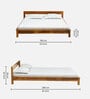 Cedro Sheesham Wood Queen Size Bed In Scratch Resistant Rustic Teak Finish