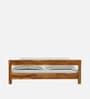 Cedro Sheesham Wood Queen Size Bed In Scratch Resistant Rustic Teak Finish