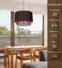 Ceiling Lamp With Fabric Lampshades. Modern 18 X 13.5 Iches Double Drum Pendant Light Fixture Feline Exotic