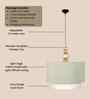 Ceiling Lamp With Fabric Lampshades. Modern 18 X19 Inches Double Drum Pendant Light Fixture Cypress Garden