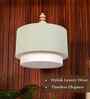 Ceiling Lamp With Fabric Lampshades. Modern 18 X19 Inches Double Drum Pendant Light Fixture Cypress Garden