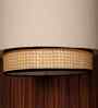 Ceiling Lamp With Fabric Lampshades 18 X 19 Inches Double Drum Pendant Light Fixture Ivory Braided