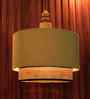Ceiling Lamp With Fabric Lampshades Modern 18 X 19 Inches Double Drum Pendant Light Fixture Mint Braided