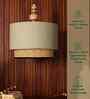 Ceiling Lamp With Fabric Lampshades Modern 18 X 19 Inches Double Drum Pendant Light Fixture Mint Braided