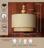 Ceiling Lamp With Fabric Lampshades Modern 18 X 19 Inches Double Drum Pendant Light Fixture Mint Braided