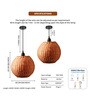 Ceiling Lamps For Living Room,Bamboo Hanging Lights For Balcony,Bamboo Pendant Lights For Ceiling