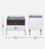 Celestia BedsideTable In White & Dark Acazia Color