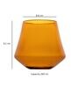 Celestia Harmony Borosilicate Whiskey Glass Set of 4 Amber Glasses