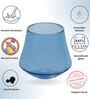 Celestia Harmony Borosilicate Whiskey Glass Set of 4 Light Blue Glasses