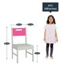 Celestia Kids Study Table in Barbie Pink Finish with Chair