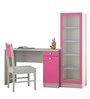 Celestia Kids Study Table in Barbie Pink Finish with Chair