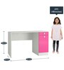 Celestia Kids Study Table in Barbie Pink Finish with Chair