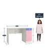 Celestia Kids Study Table in English Pink Colour