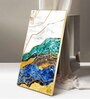 Celestial Marble Fusion Glass Finish Vertical Wall Art