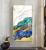 Celestial Marble Fusion Glass Finish Vertical Wall Art