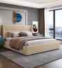 Celesto  Queen Size Bed With Storage In Maple Brown Colour