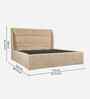 Celesto  Queen Size Bed With Storage In Maple Brown Colour
