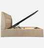 Celesto  Queen Size Bed With Storage In Maple Brown Colour