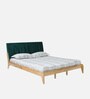 Celia Upholstered Queen Size Bed In Natural Finish