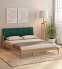 Celia Upholstered Queen Size Bed In Natural Finish