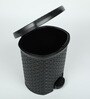 6 Ltr Pedal Plastic Dustbins In Black