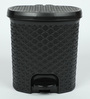 6 Ltr Pedal Plastic Dustbins In Black
