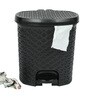 6 Ltr Pedal Plastic Dustbins In Black