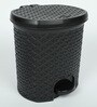 6 Ltr Pedal Plastic Dustbins In Black
