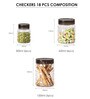 CELLO Checkers Airtight Storage Container Set of 18, Brown