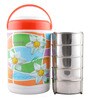 Stainless Steel & Plastic 600 ML Tiffin box