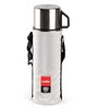 Cello Cup Style Stainless Steel Flask, 1 Litre, Silver