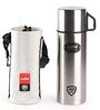 Cello Cup Style Stainless Steel Flask, 500ml, Silver