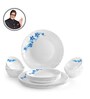 Cello Dazzle Opalware Dinner Set (18 Pcs, Blue Swirl)