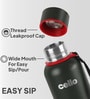 CELLO Duro Kent Vacuum Insulated Flask, 900ml, Military Green