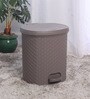 12 Ltr Pedal Plastic Dustbins In Grey