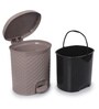 12 Ltr Pedal Plastic Dustbins In Grey