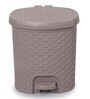 12 Ltr Pedal Plastic Dustbins In Grey