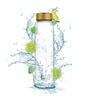 CELLO Copper H2O 1Ltr Glass Fridge Water Bottle