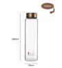 CELLO Copper H2O 1Ltr Glass Fridge Water Bottle